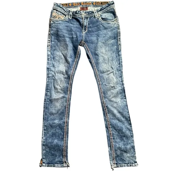 ▶️ ROCK REVIVAL ◀️ LUIZA STRAIGHT JEANS SIZE 30