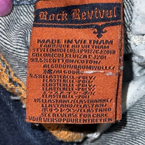 ▶️ ROCK REVIVAL ◀️ LUIZA STRAIGHT JEANS SIZE 30