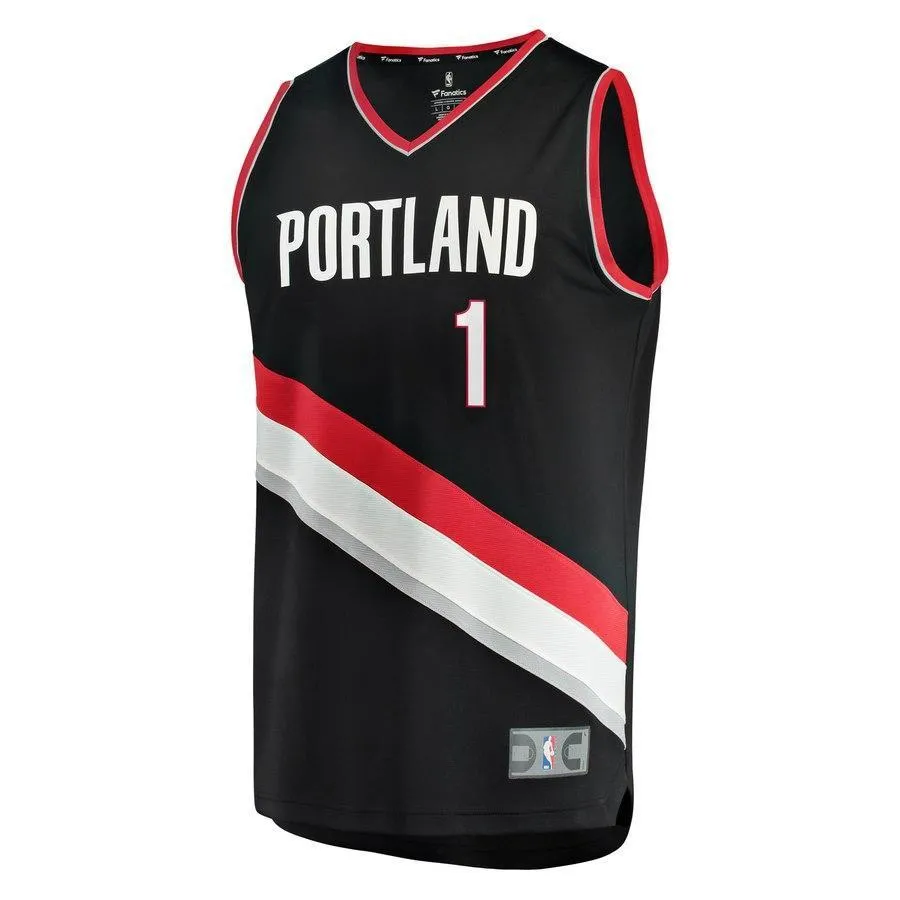 1 - Evan Turner Portland Trail Blazers Fast Break Player Jersey - Icon Edition - Black