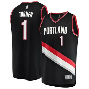 1 - Evan Turner Portland Trail Blazers Fast Break Player Jersey - Icon Edition - Black
