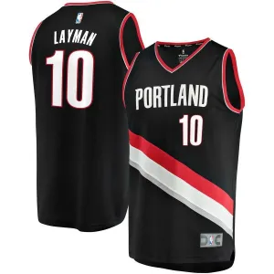 10 - Jake Layman Portland Trail Blazers Fast Break Team Color Player Jersey - Icon Edition - Black
