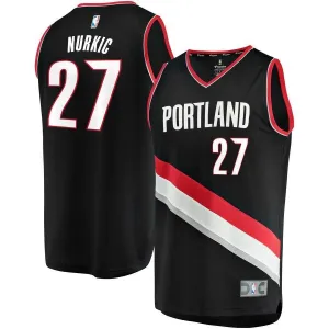 27 - Jusuf Nurkic Black Portland Trail Blazers Fast Break Team Color Player Jersey - Icon Edition - Black