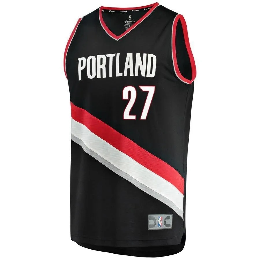 27 - Jusuf Nurkic Black Portland Trail Blazers Fast Break Team Color Player Jersey - Icon Edition - Black