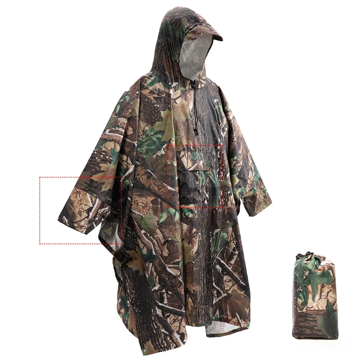 3-in-1 Outdoor Military Waterproof Raincoat - Rain Coat, Awning, Picnic Mat for Men and Women