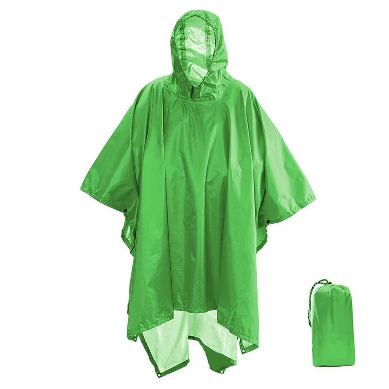 3-in-1 Outdoor Military Waterproof Raincoat - Rain Coat, Awning, Picnic Mat for Men and Women