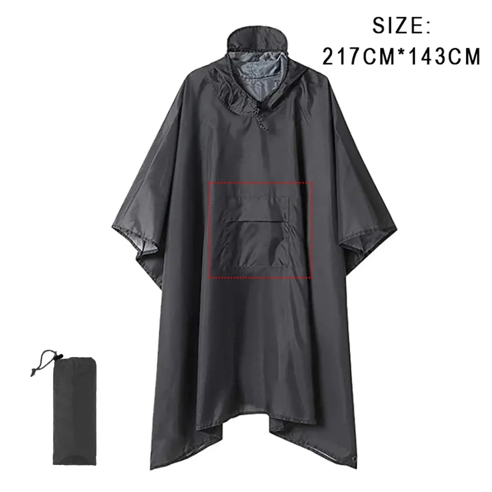 3-in-1 Outdoor Military Waterproof Raincoat - Rain Coat, Awning, Picnic Mat for Men and Women