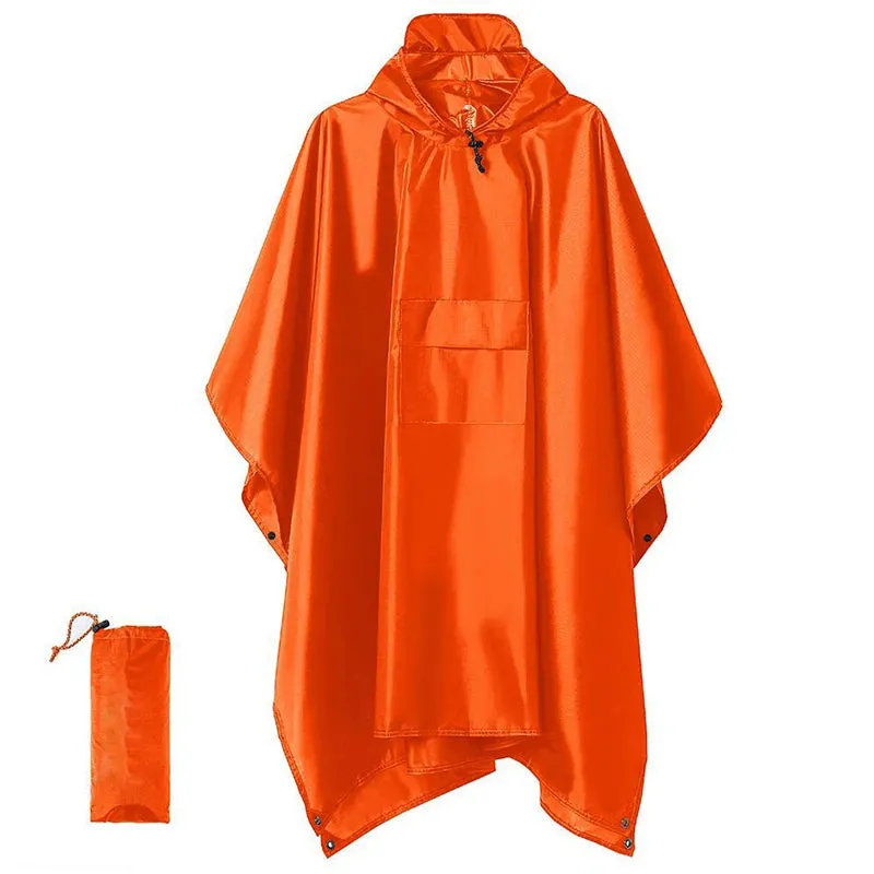 3-in-1 Outdoor Military Waterproof Raincoat - Rain Coat, Awning, Picnic Mat for Men and Women