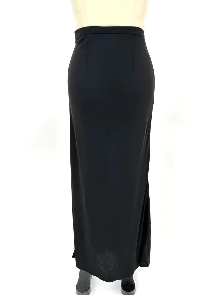 90s Ann Demeulemeester Semi-Sheer Maxi Skirt