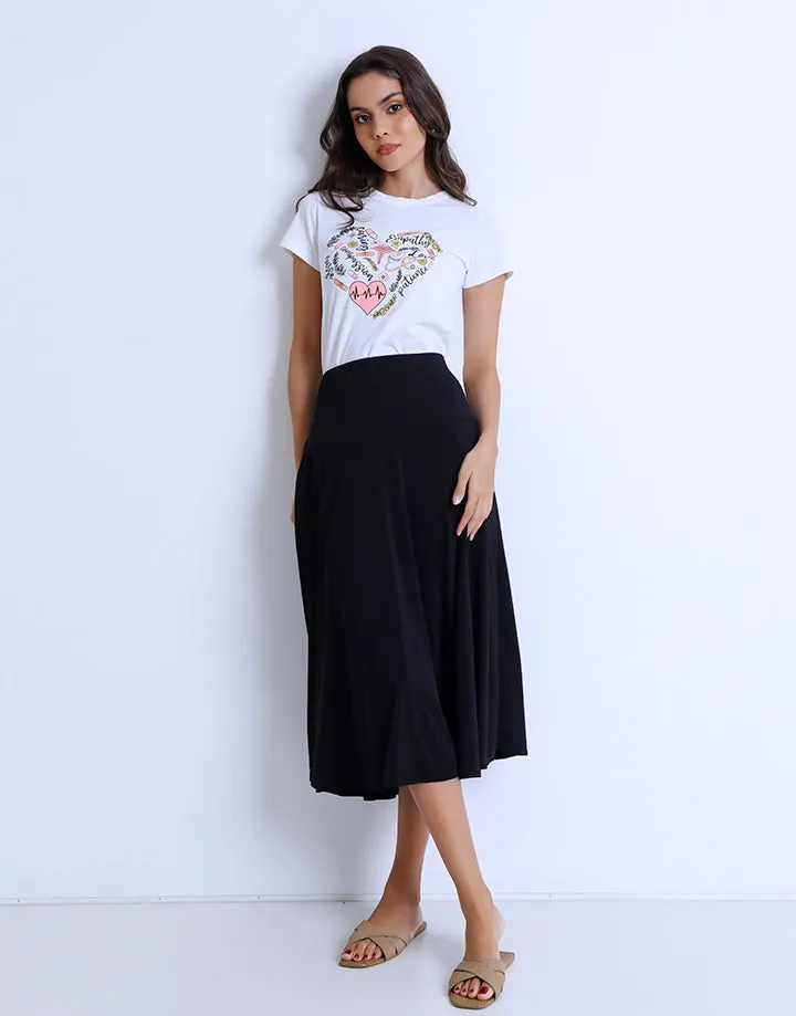 A-Line Flared Hip Skirt