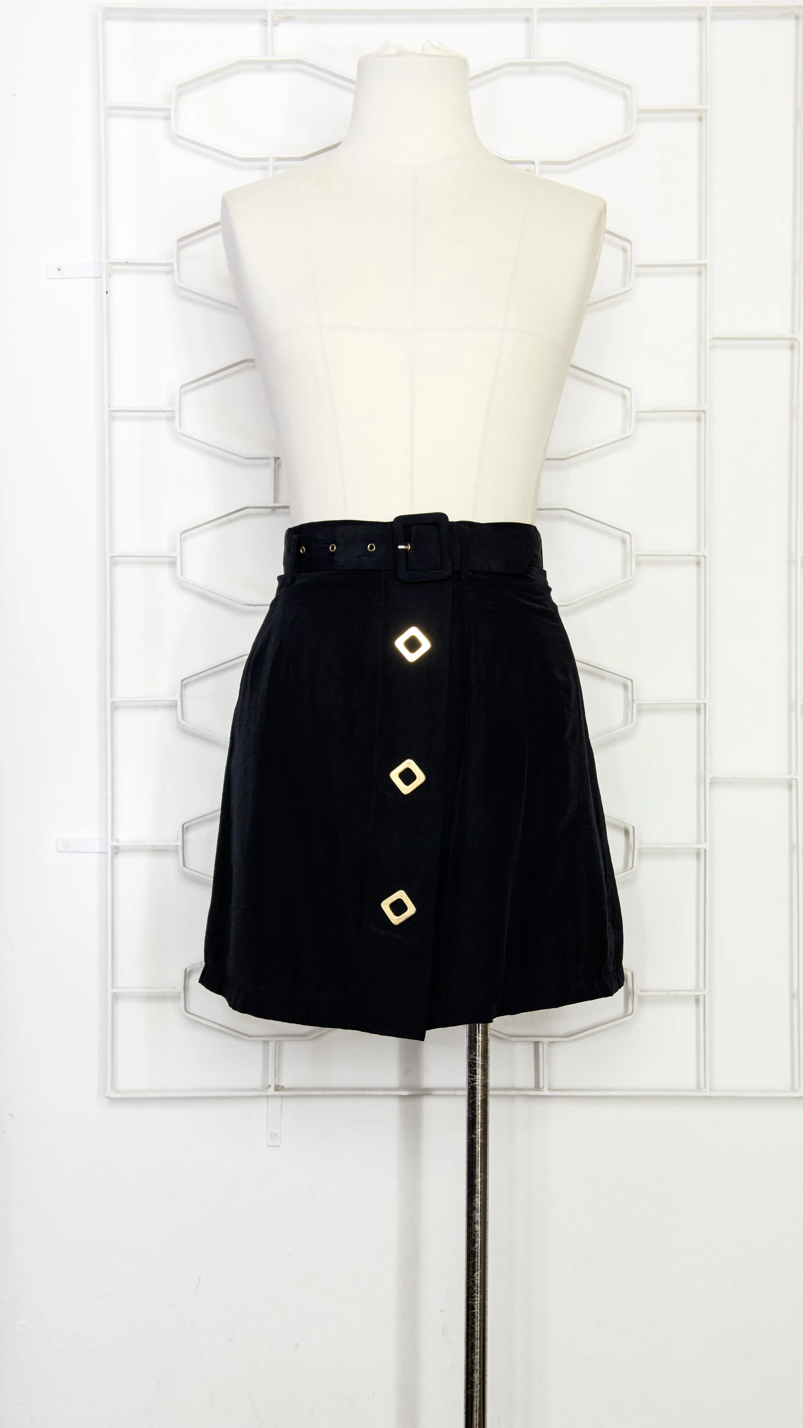 A-line Mini Skirt With Hard-ware
