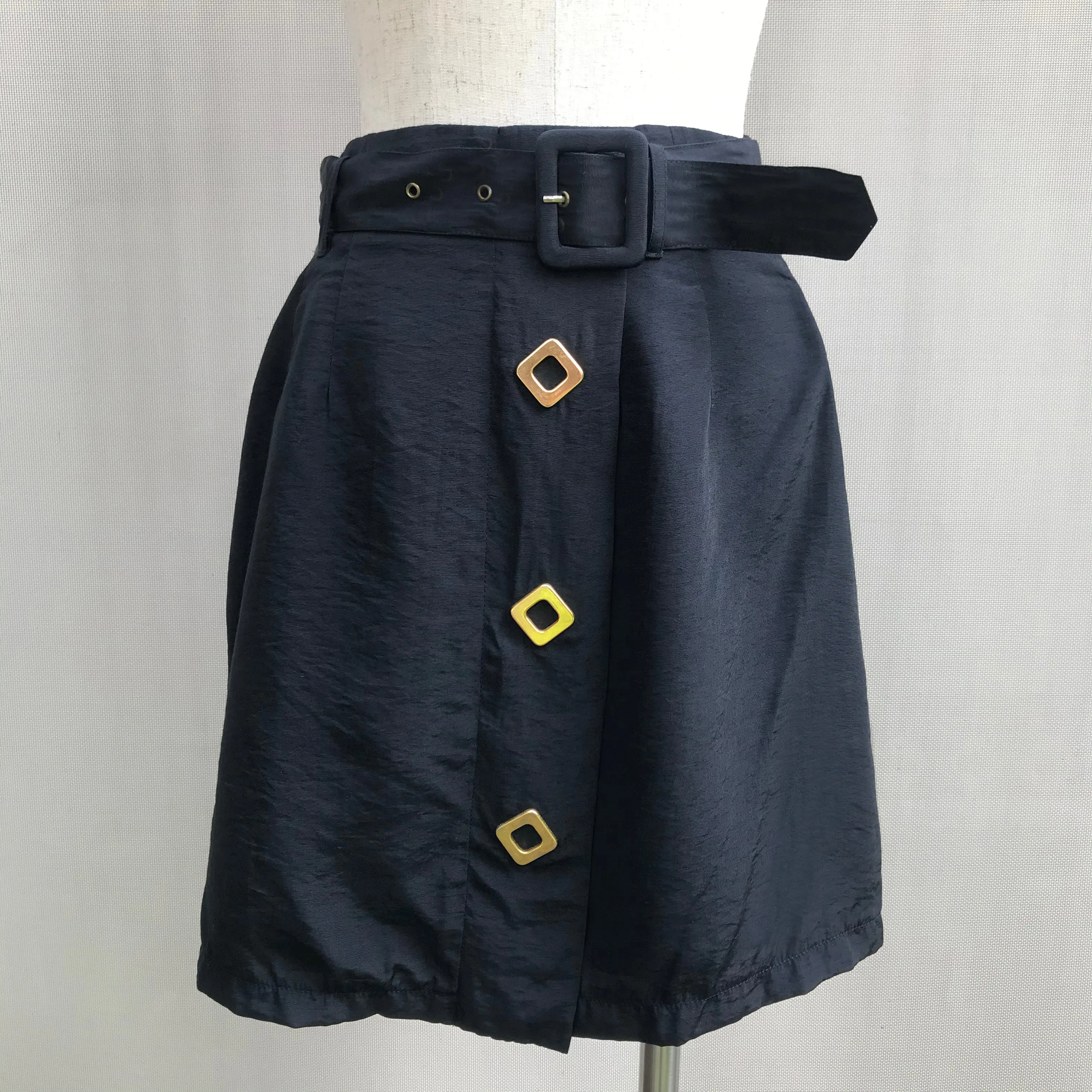 A-line Mini Skirt With Hard-ware