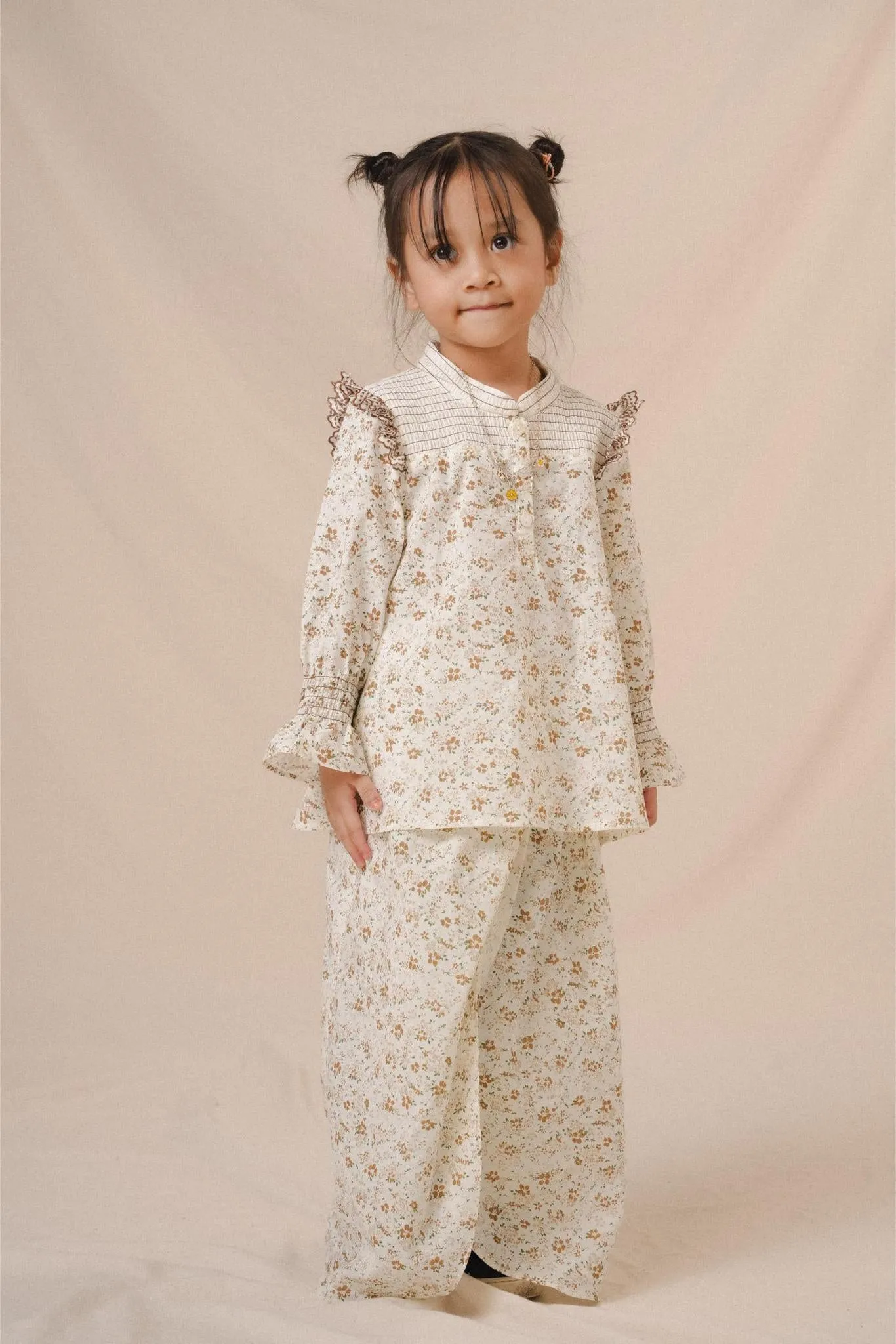 ALIYA KURUNG IN BROWN FLORAL