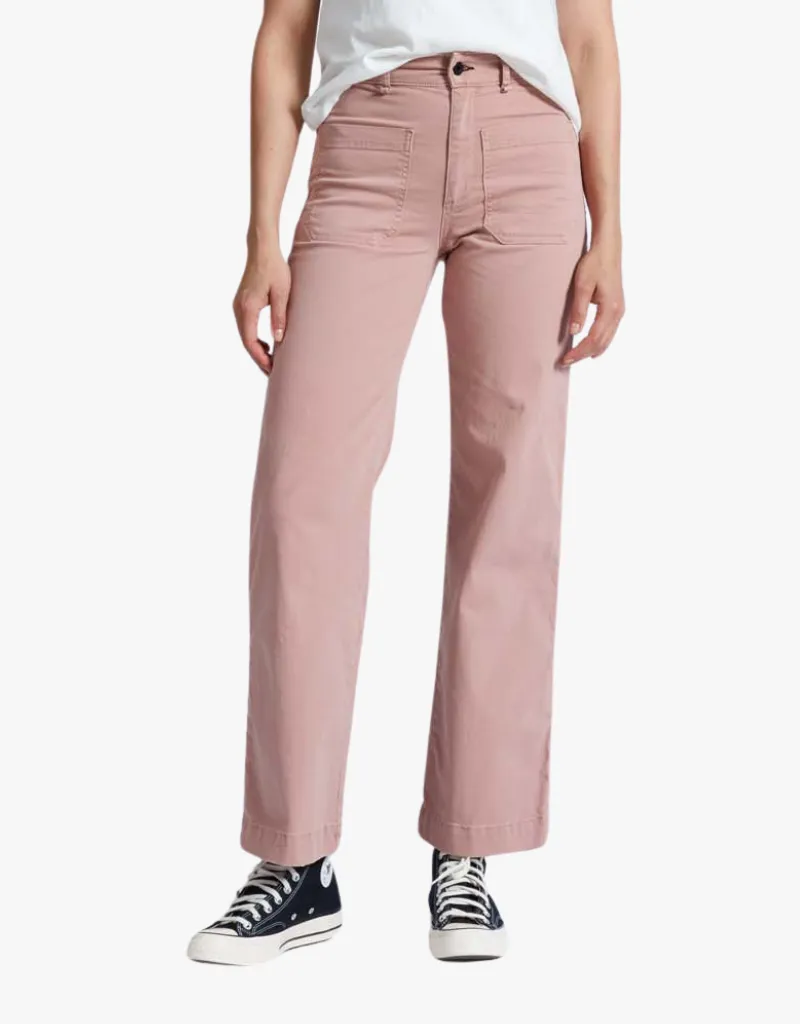 ASKK NY Washed Twill Sailor Pants in Dusty Rose