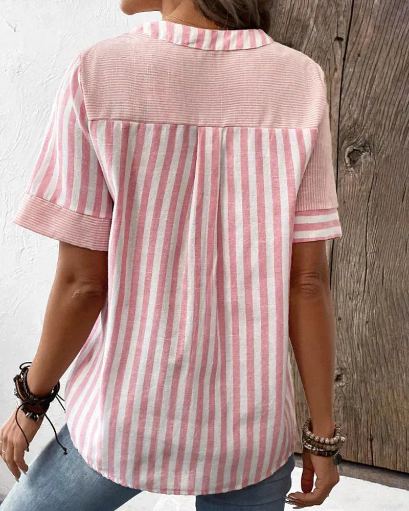 Ava - Striped Blouse for Effortless Elegance