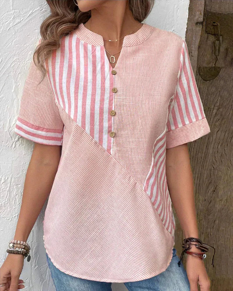 Ava - Striped Blouse for Effortless Elegance