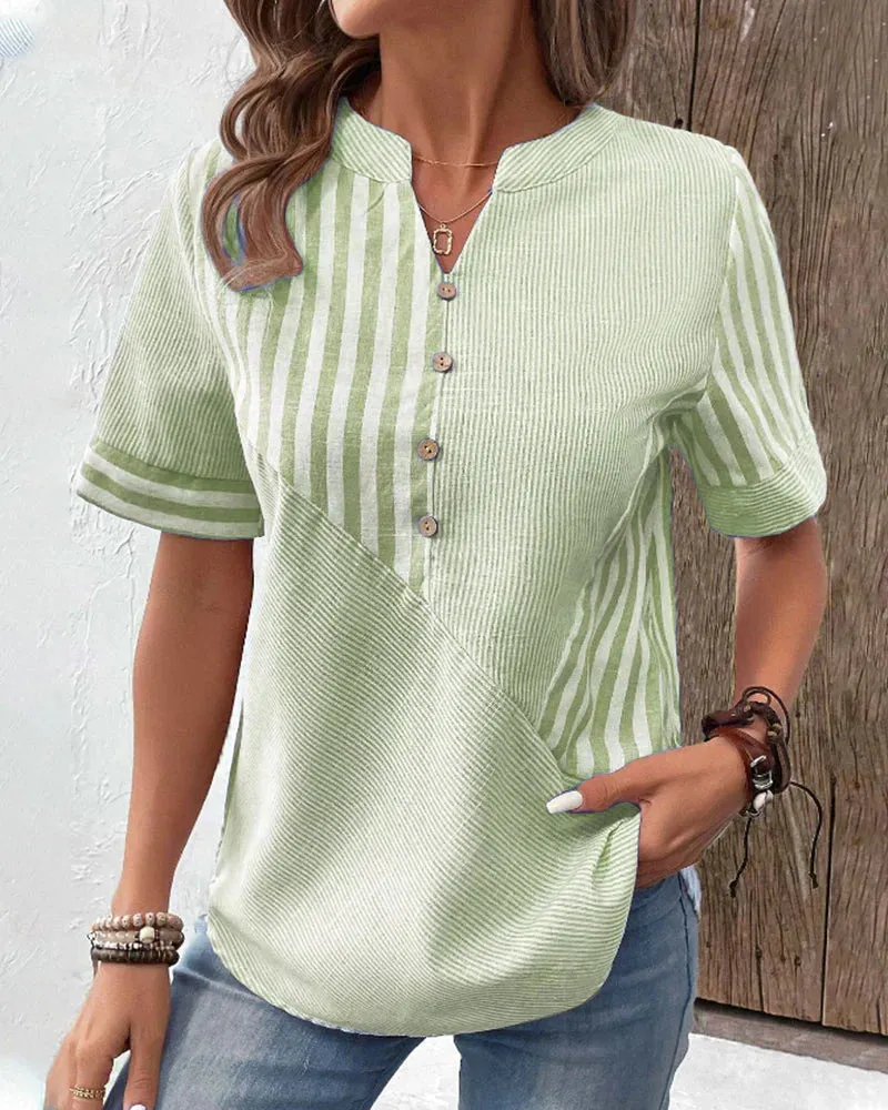 Ava - Striped Blouse for Effortless Elegance