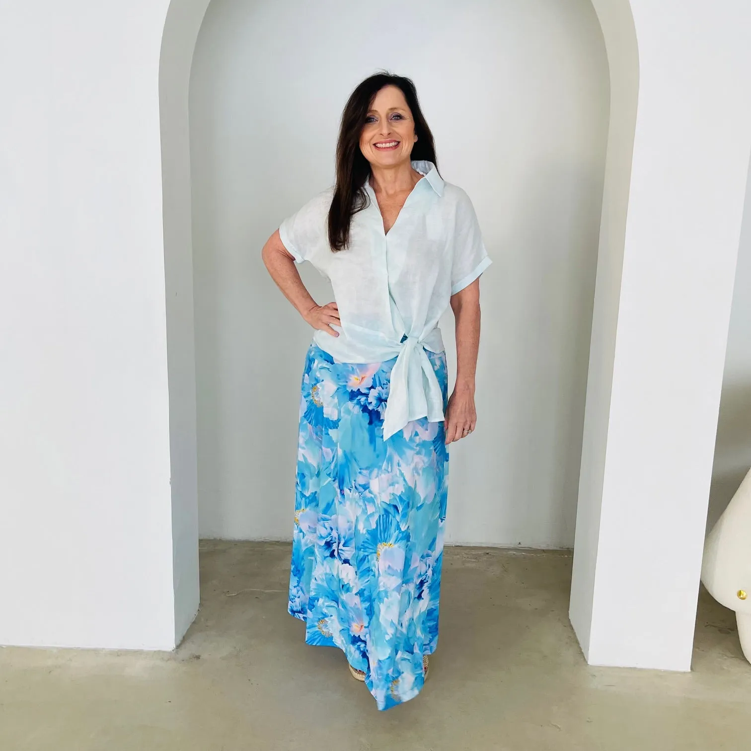 Azure Bay Long Maxi Skirt