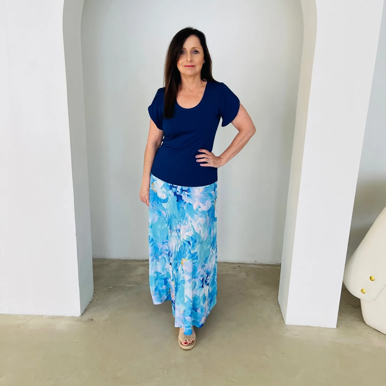 Azure Bay Long Maxi Skirt