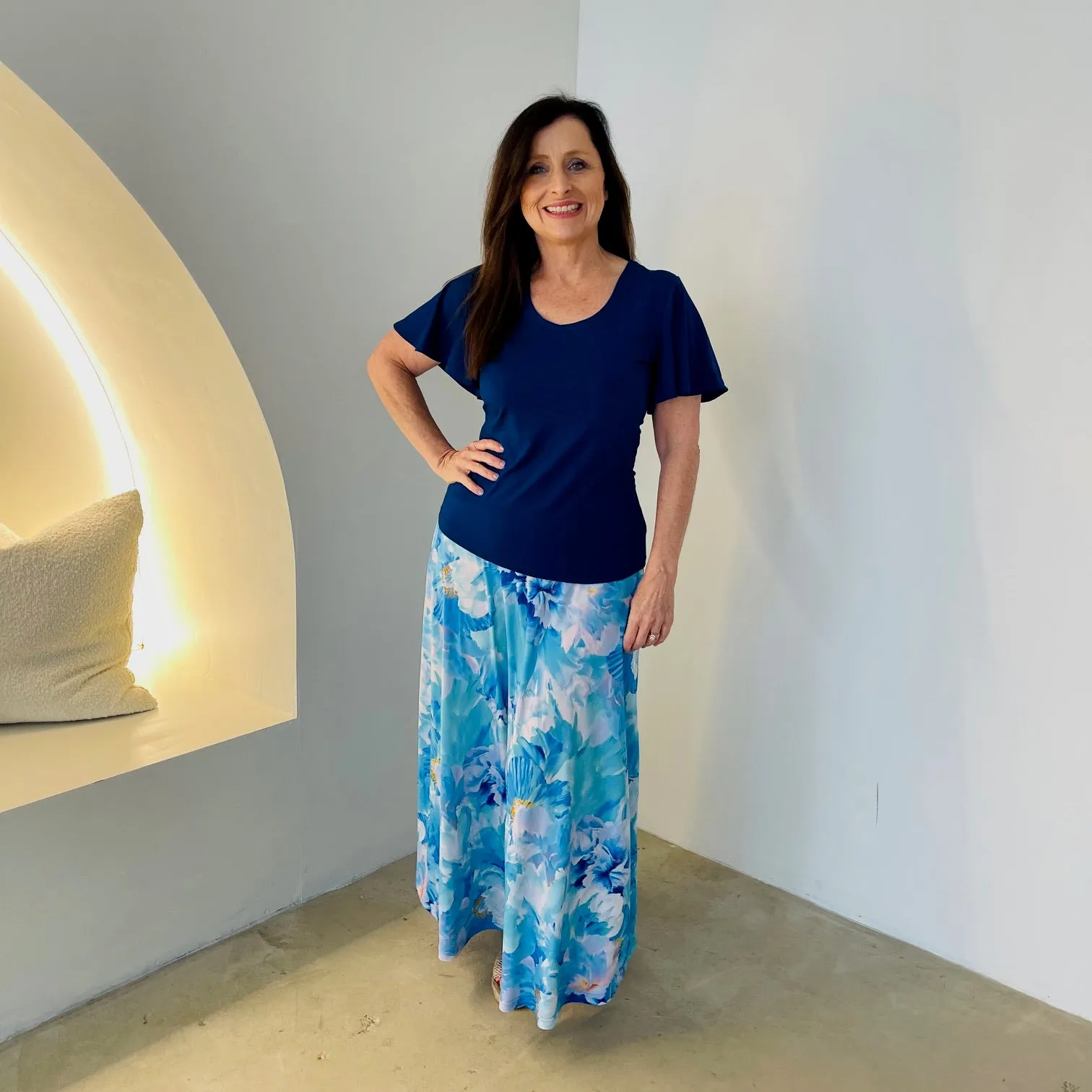 Azure Bay Long Maxi Skirt