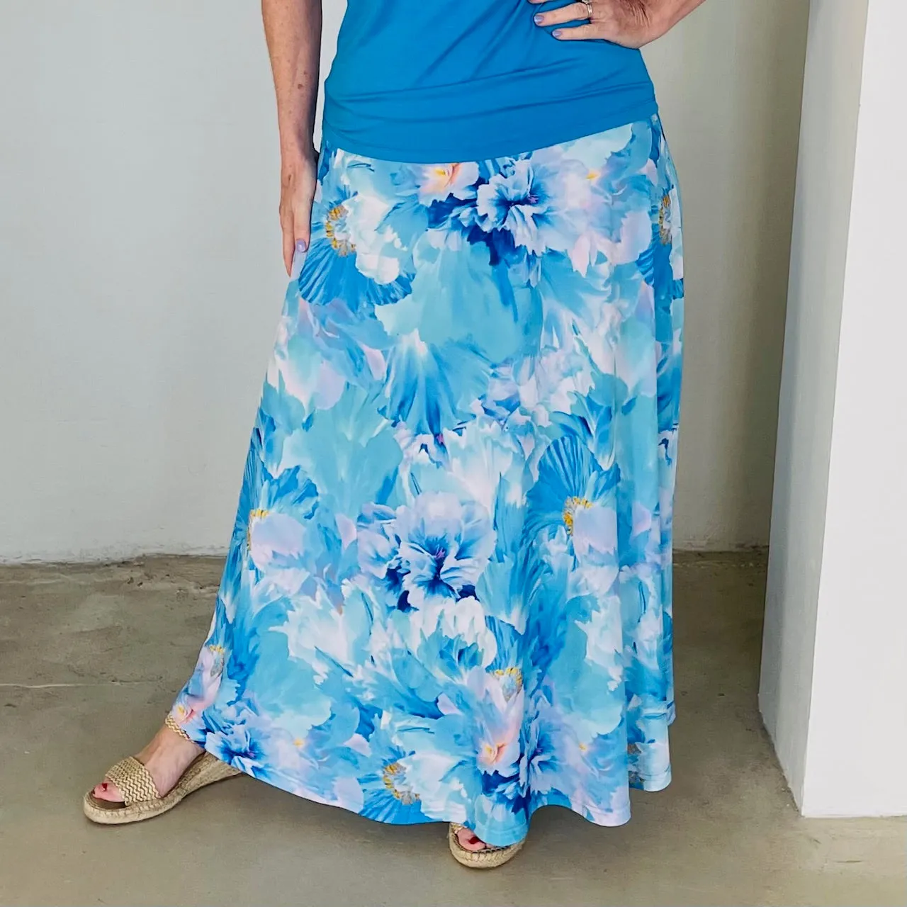 Azure Bay Long Maxi Skirt