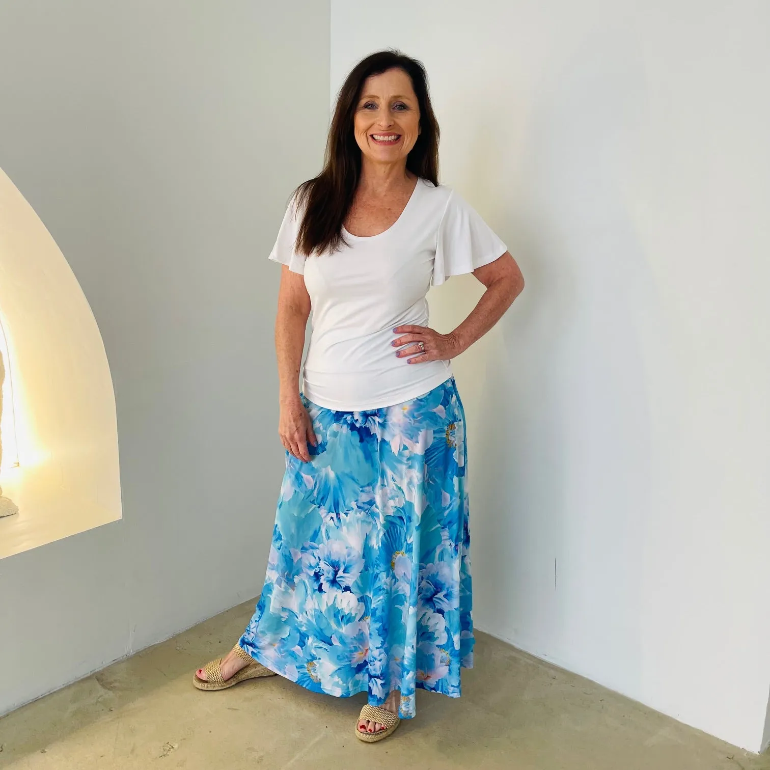Azure Bay Long Maxi Skirt
