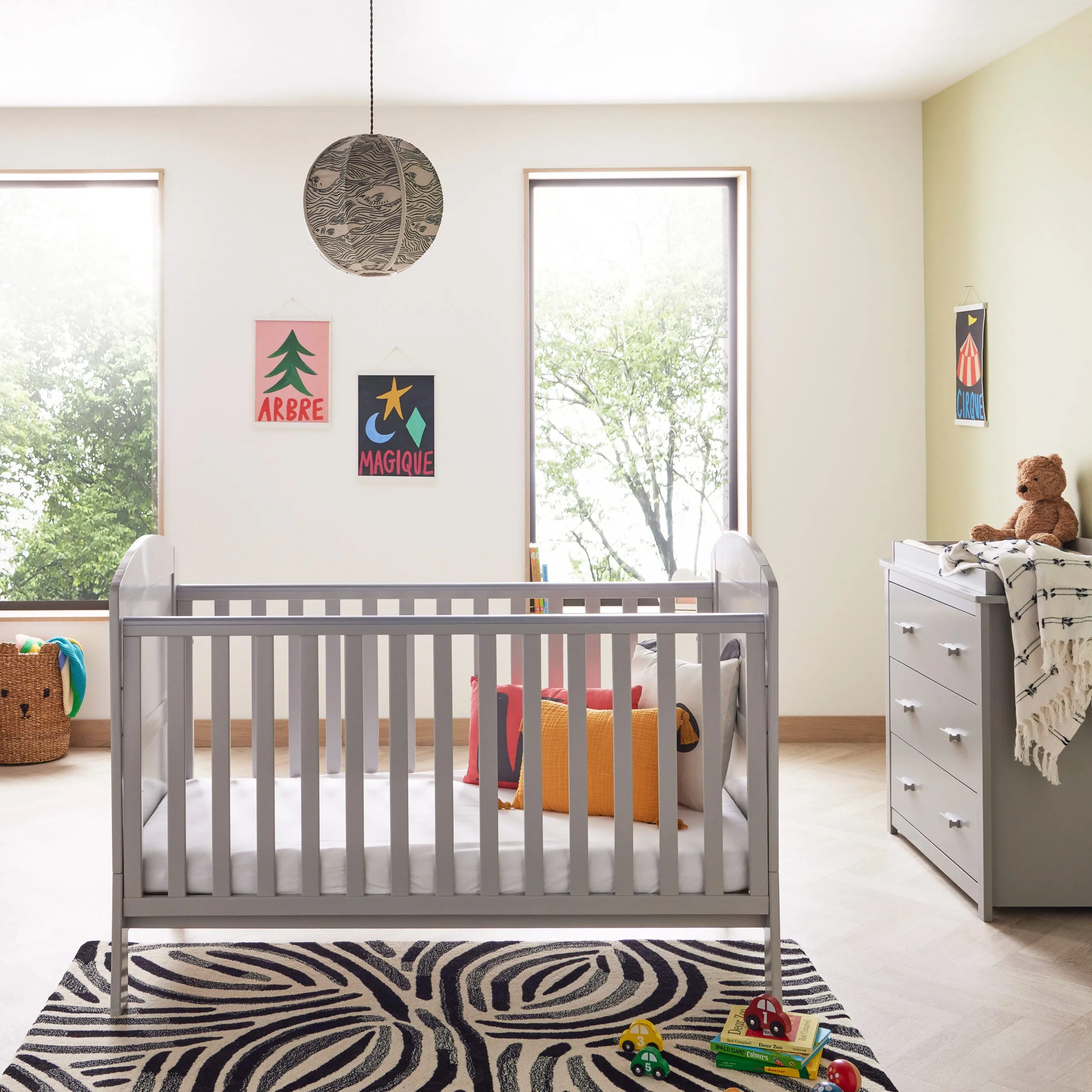 Babymore Aston 2 Piece Room Set - Grey