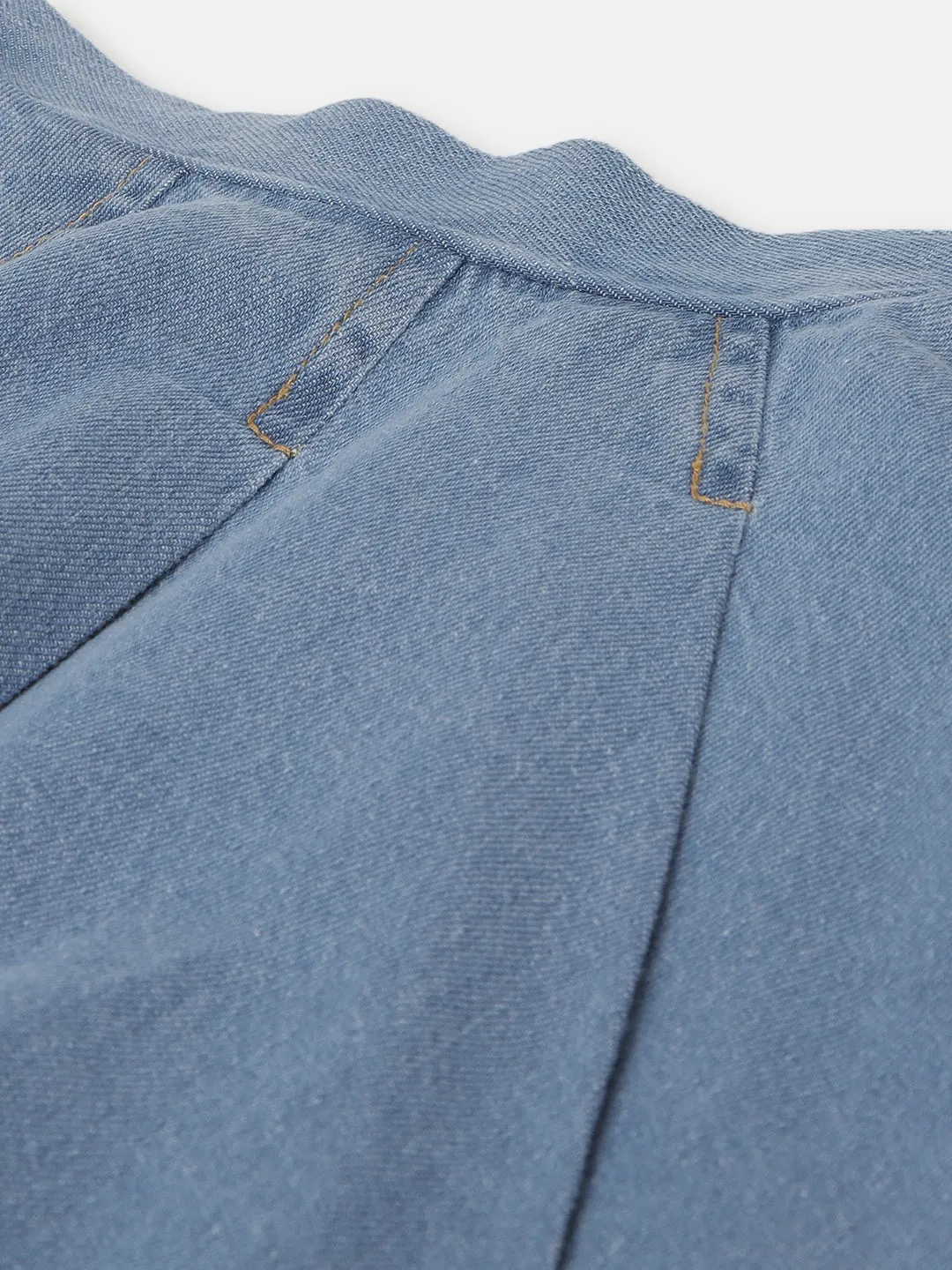 Blue Giraffe Girls Blue Solid Flared Skirt