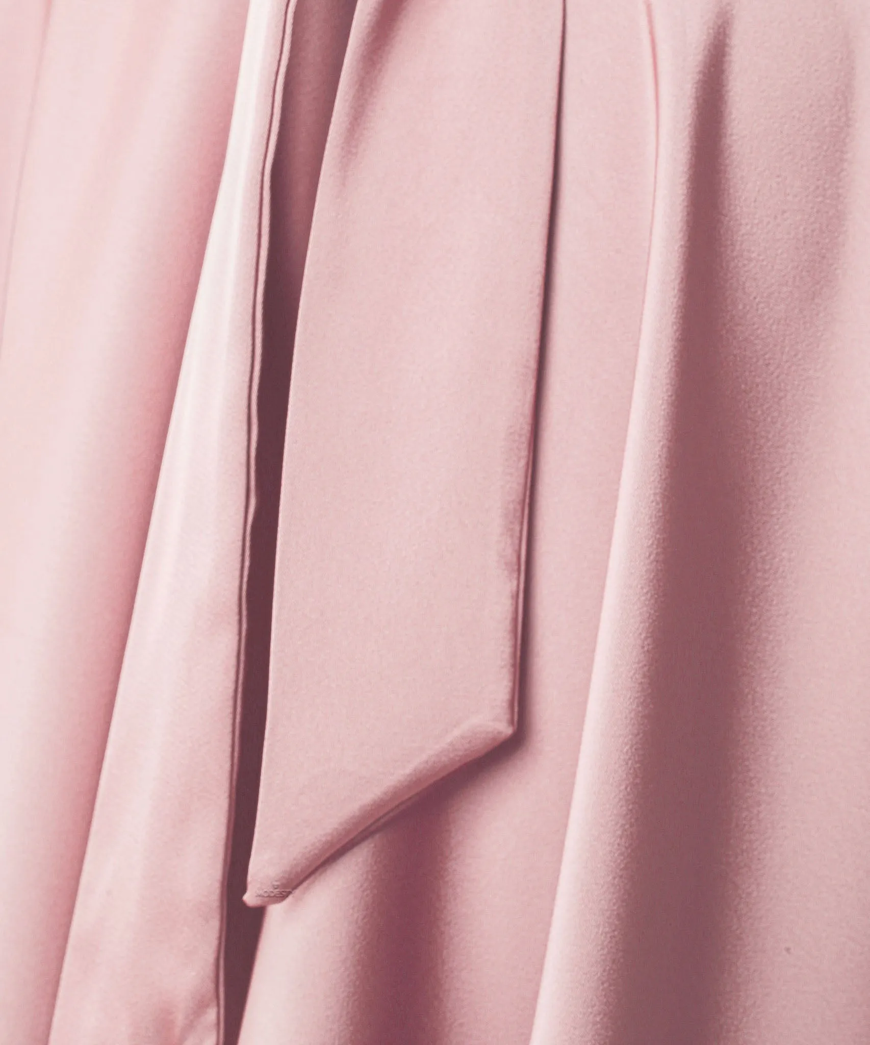 Blush Draped Satin Maxi Skirt