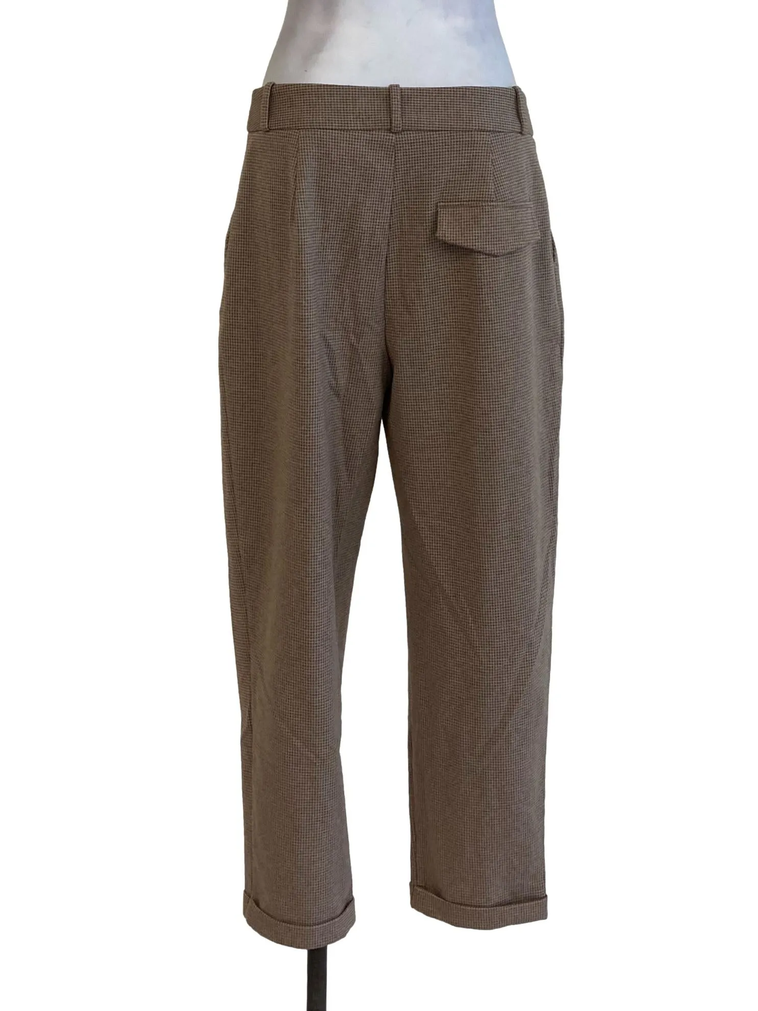 Brown Houndstooth Pants
