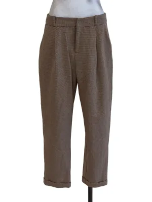 Brown Houndstooth Pants