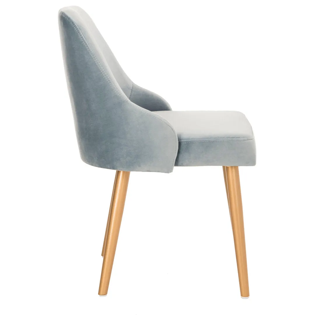 Brynnae Side Chair (Set of 2) Corrigan Studio® Upholstery Color: Slate Blue/Gold