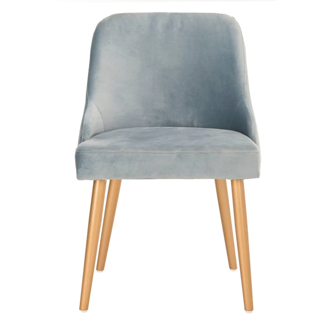 Brynnae Side Chair (Set of 2) Corrigan Studio® Upholstery Color: Slate Blue/Gold