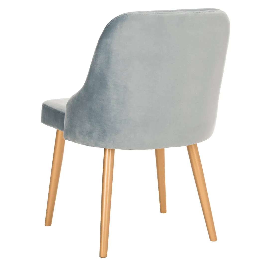 Brynnae Side Chair (Set of 2) Corrigan Studio® Upholstery Color: Slate Blue/Gold