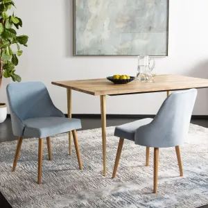Brynnae Side Chair (Set of 2) Corrigan Studio® Upholstery Color: Slate Blue/Gold
