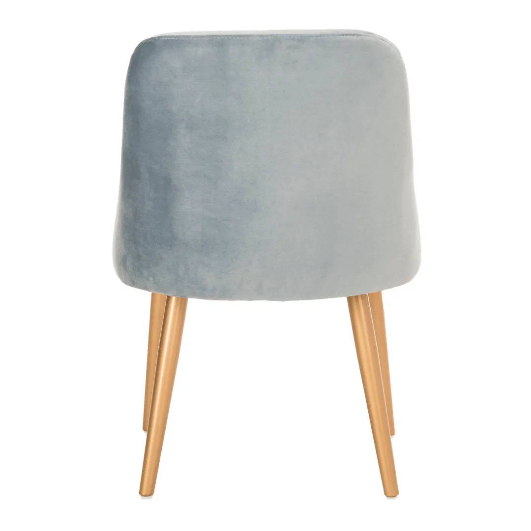 Brynnae Side Chair (Set of 2) Corrigan Studio® Upholstery Color: Slate Blue/Gold