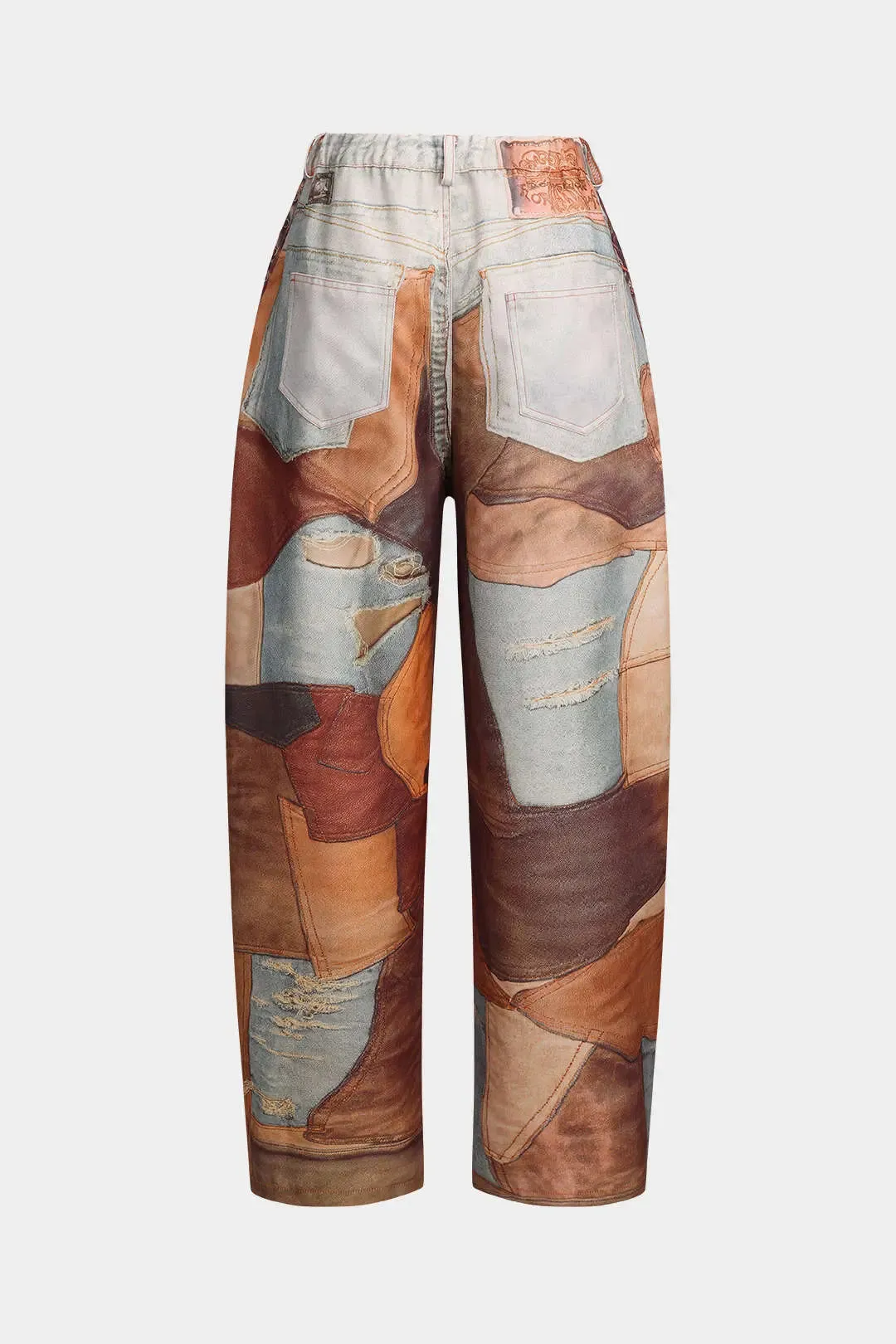 Chantelle - Elegant Color Block Woman's Wide Leg Trousers