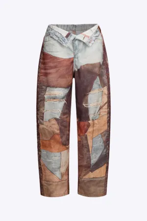Chantelle - Elegant Color Block Woman's Wide Leg Trousers