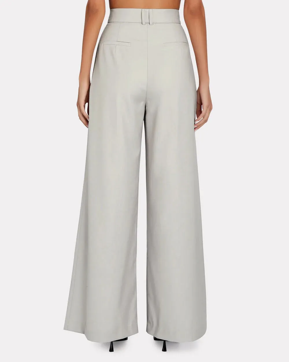 Charlotte Pleated Wide-Leg Pants