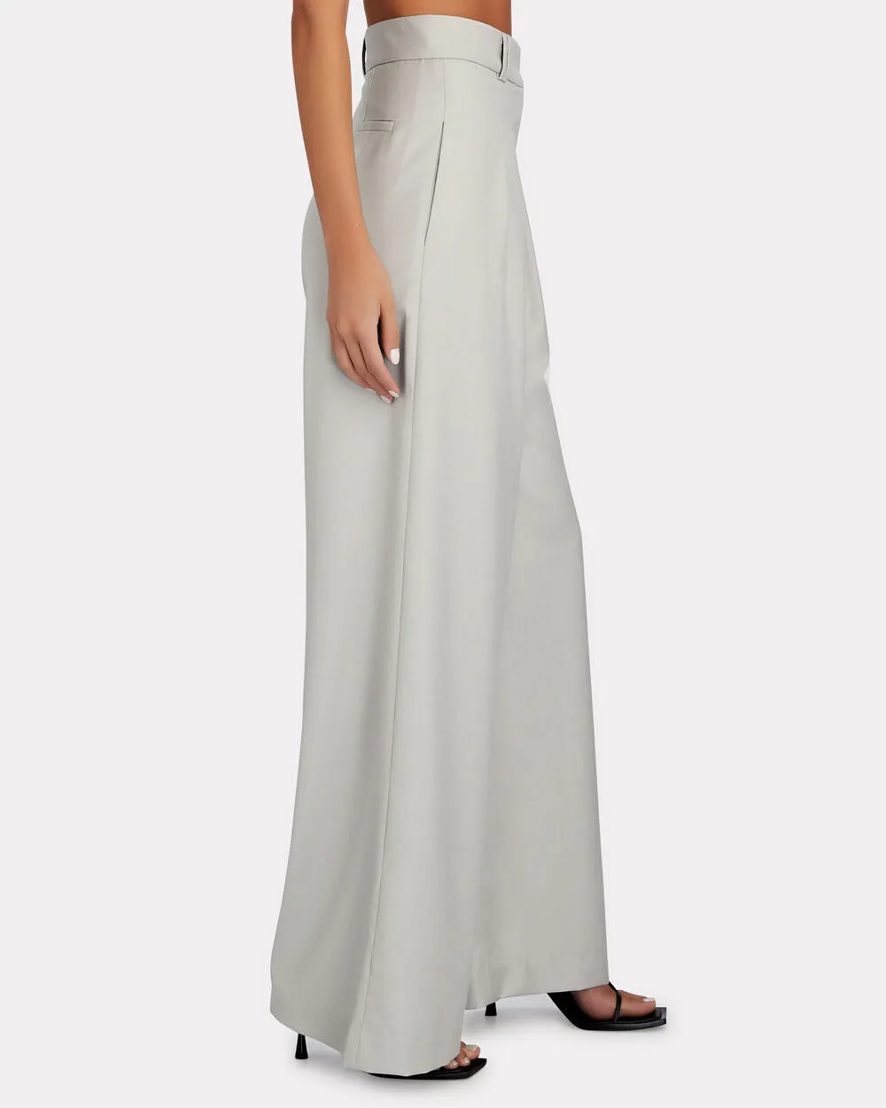 Charlotte Pleated Wide-Leg Pants