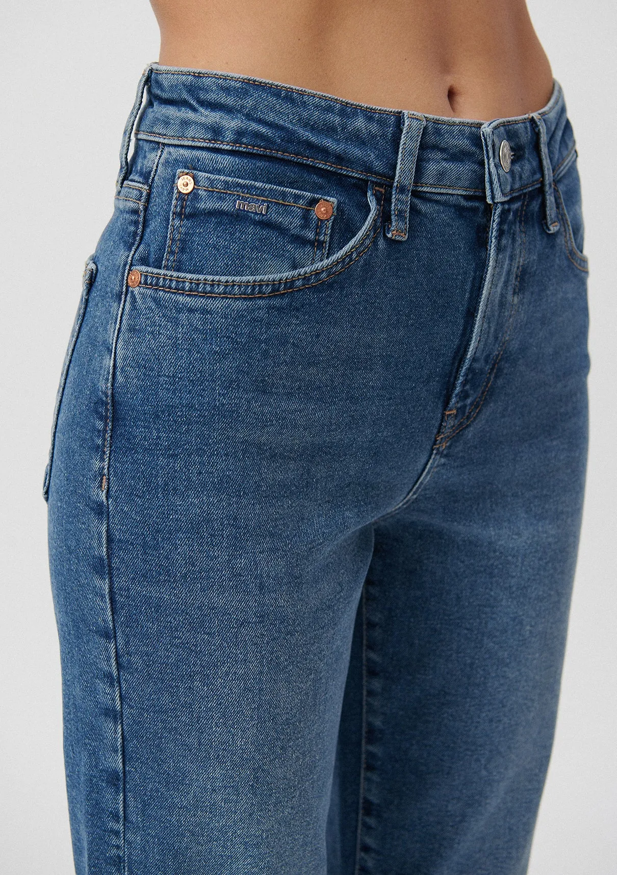 Cindy Dark Brushed Jean Pants