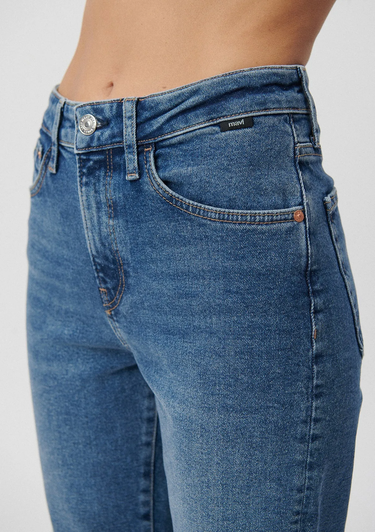 Cindy Dark Brushed Jean Pants