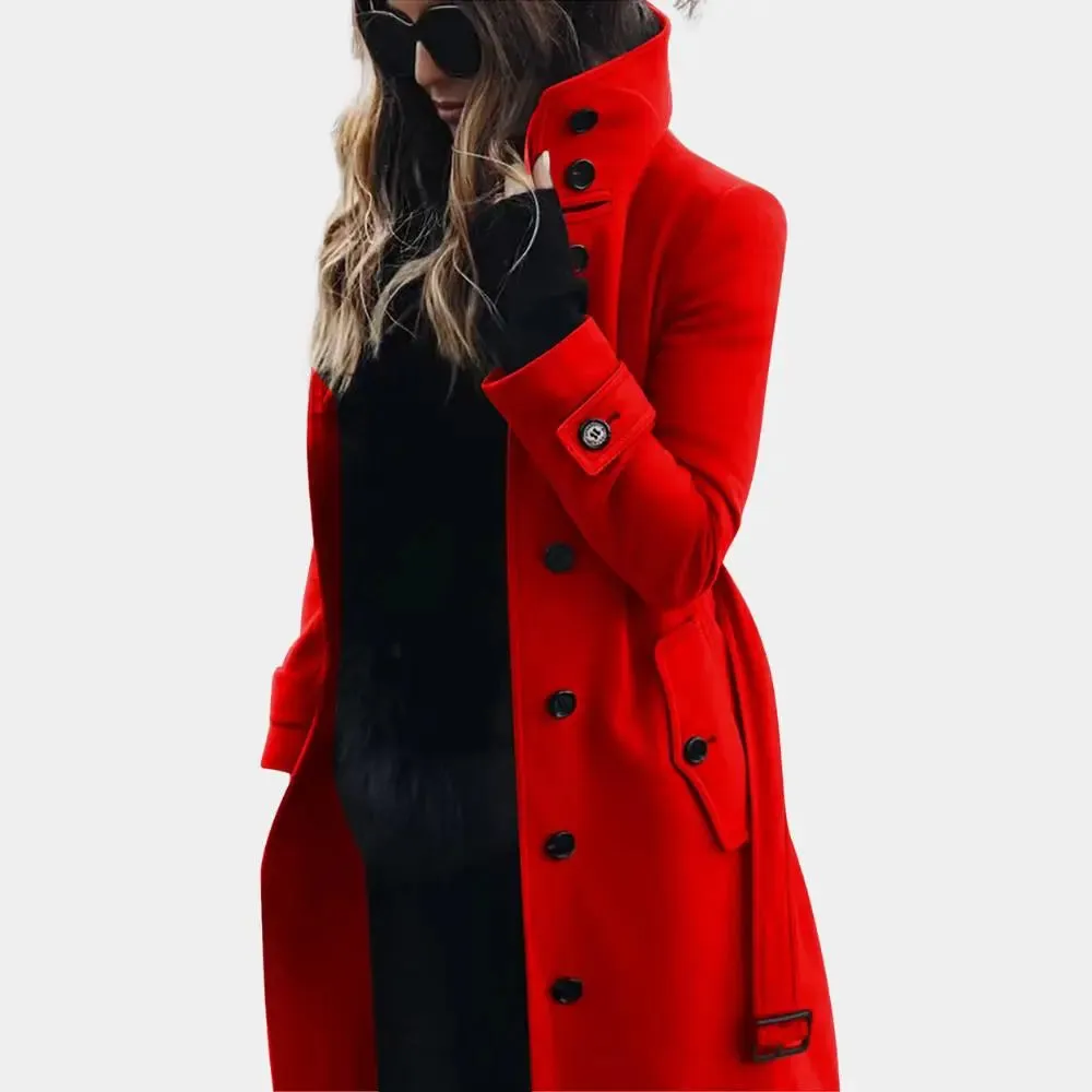Clio - Timeless Warm Look Woman's Trench Coat