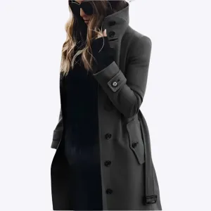 Clio - Timeless Warm Look Woman's Trench Coat