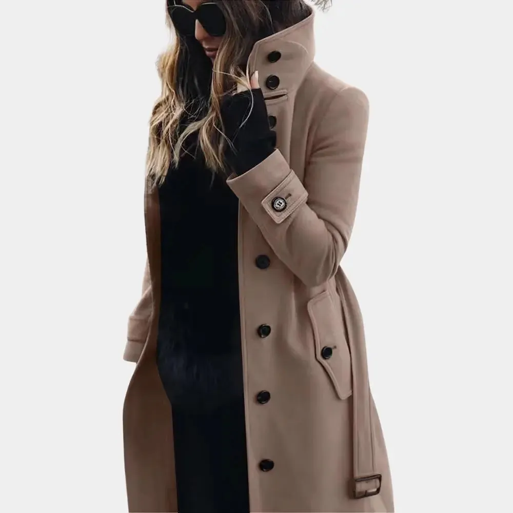Clio - Timeless Warm Look Woman's Trench Coat