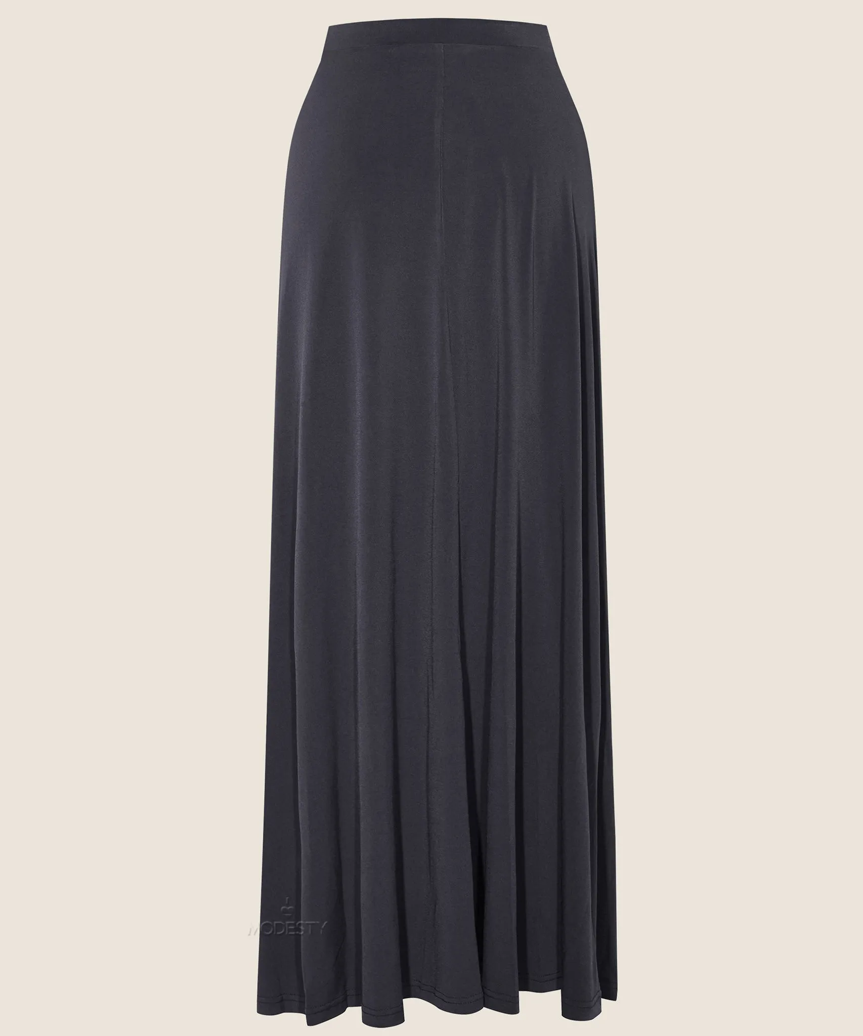 Coal Grey A-Line Jersey Maxi Skirt