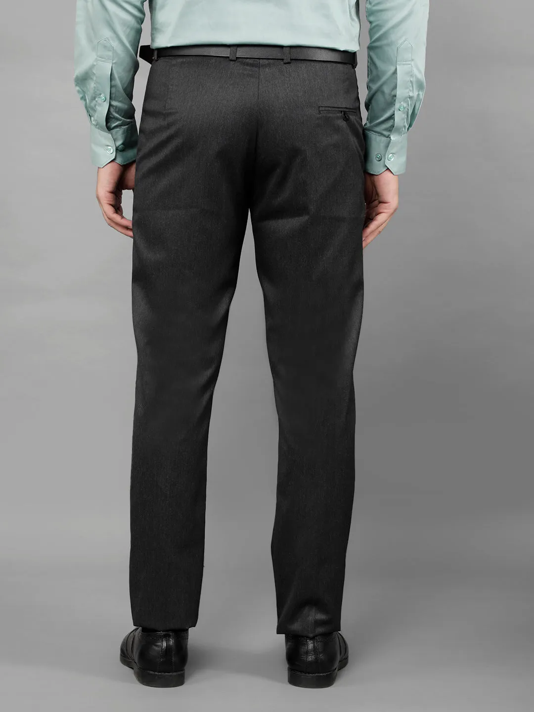 COBB MENS DARK GREY FORMAL TROUSERS