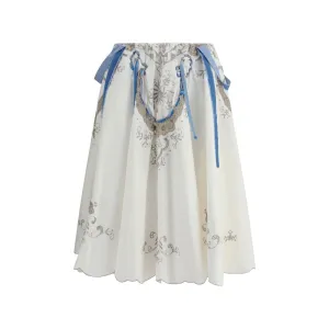 Cotton midi Skirt
