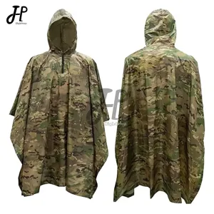 CP Military Poncho Rainwear 210T Nylon PVC Waterproof Fabric Rainwear Camouflage War Game Hunting Airsoft Accessories Rain Coat