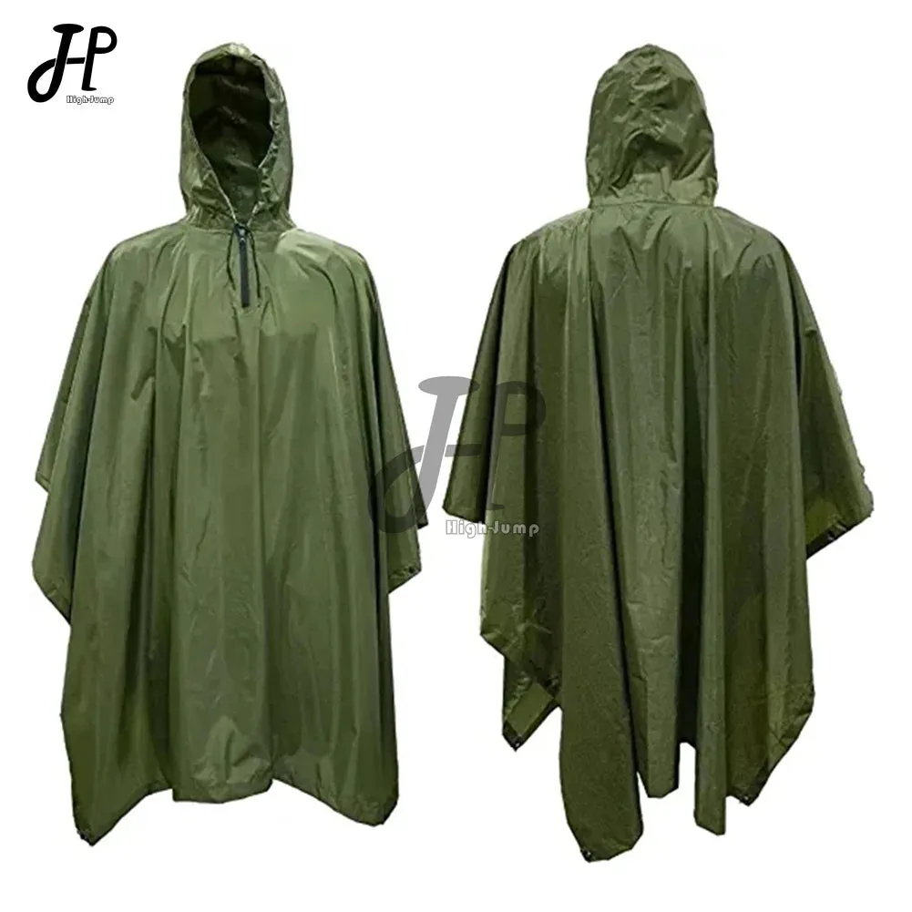 CP Military Poncho Rainwear 210T Nylon PVC Waterproof Fabric Rainwear Camouflage War Game Hunting Airsoft Accessories Rain Coat