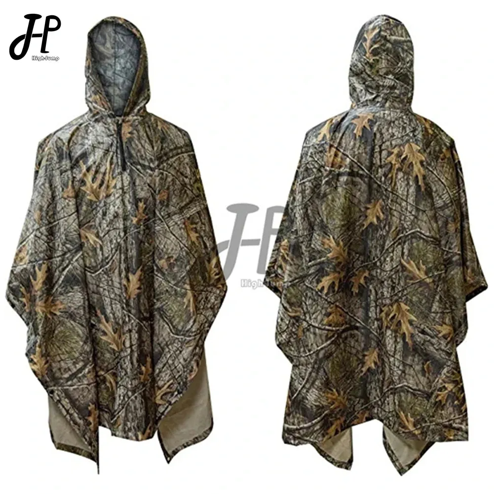 CP Military Poncho Rainwear 210T Nylon PVC Waterproof Fabric Rainwear Camouflage War Game Hunting Airsoft Accessories Rain Coat